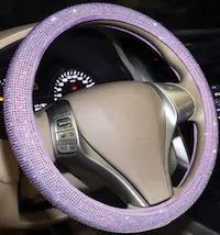 Fully Drilled Diamond Steering Wheel Cover