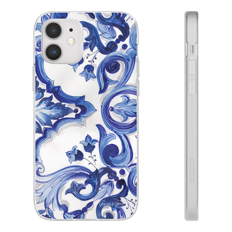 Blue & White Porcelain Maiolica Phone Case